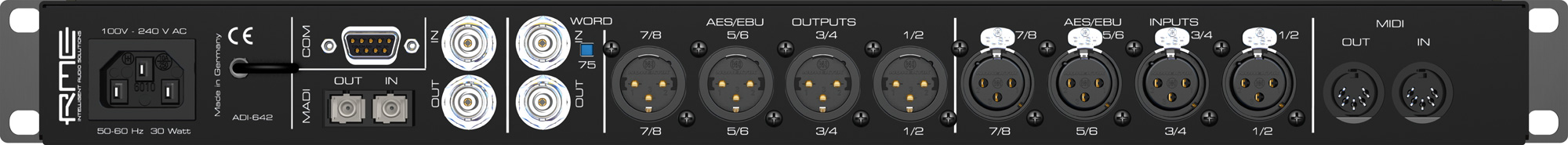 RME ADI-642 Rear Panel